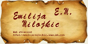Emilija Milojkić vizit kartica